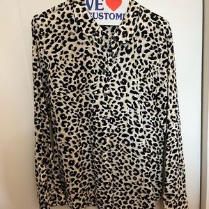Equipment Gold Leopard blouse